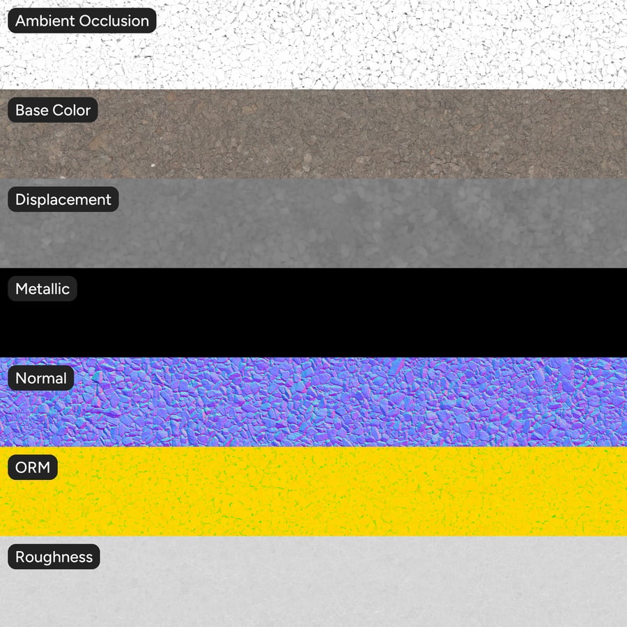 Compact Gravel Texture, Grey