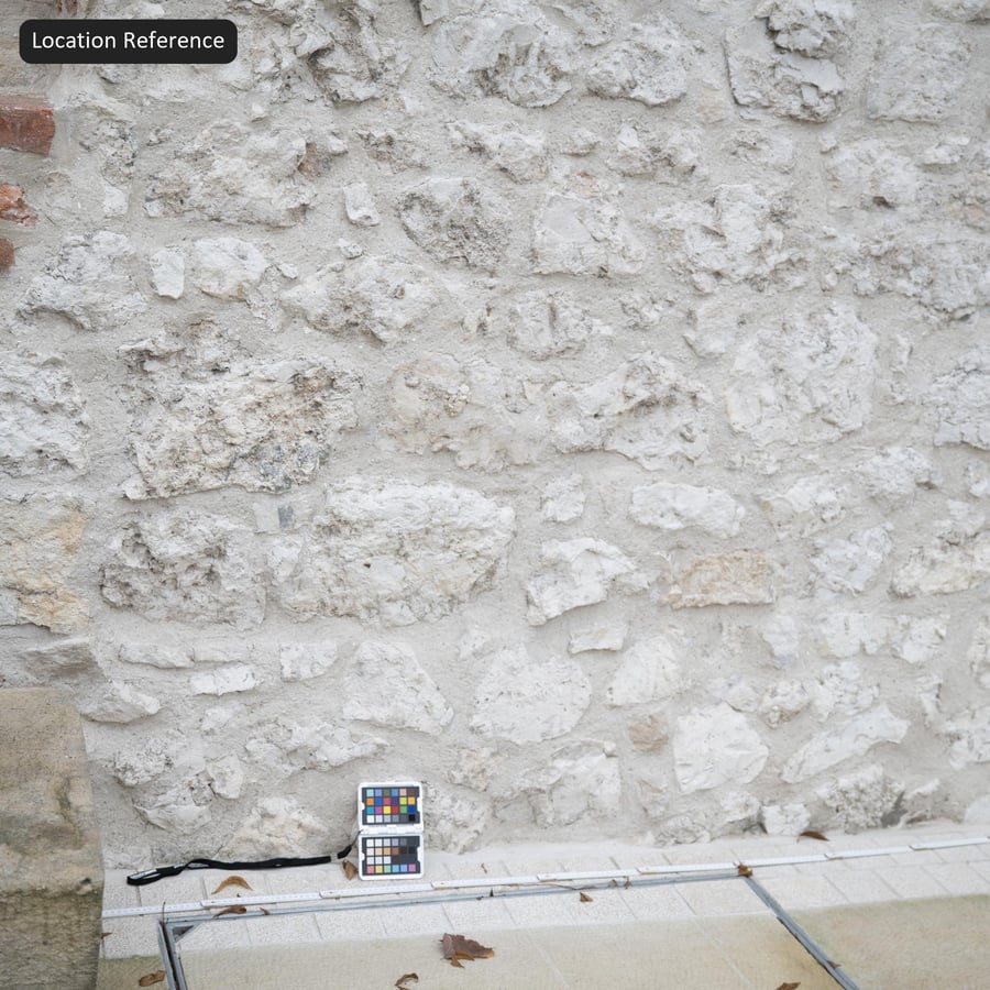 Rubble Limestone Wall Texture, Cream White