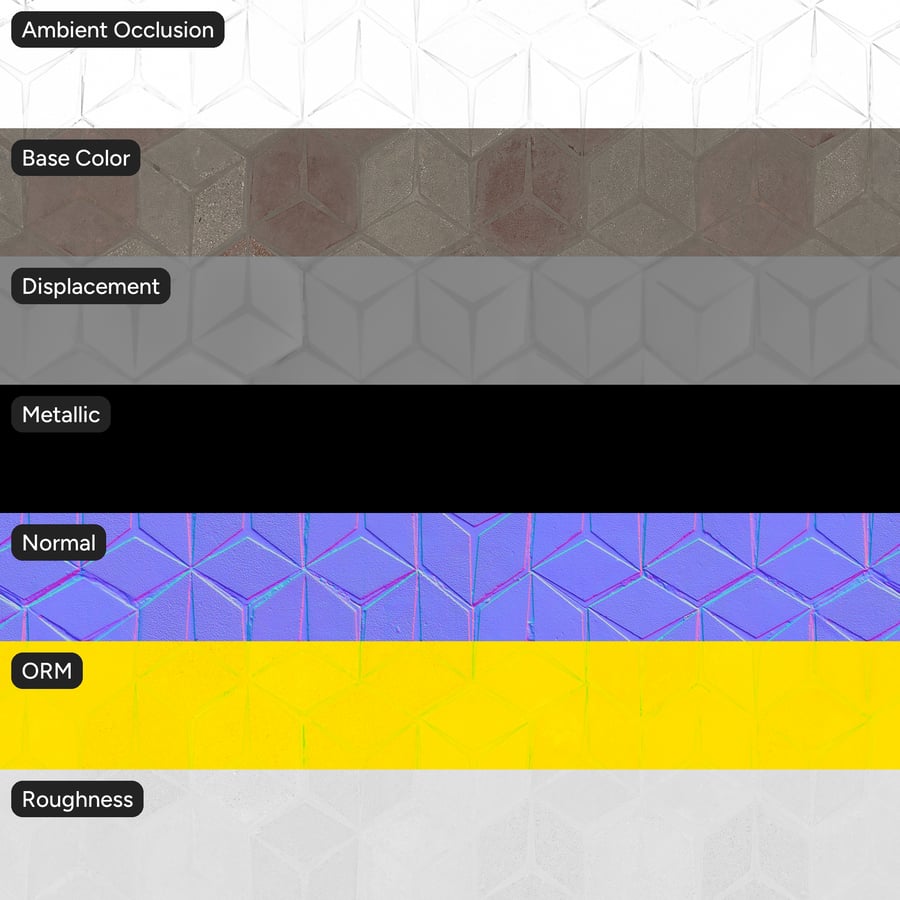 Texture de pavé diamantée, rayée