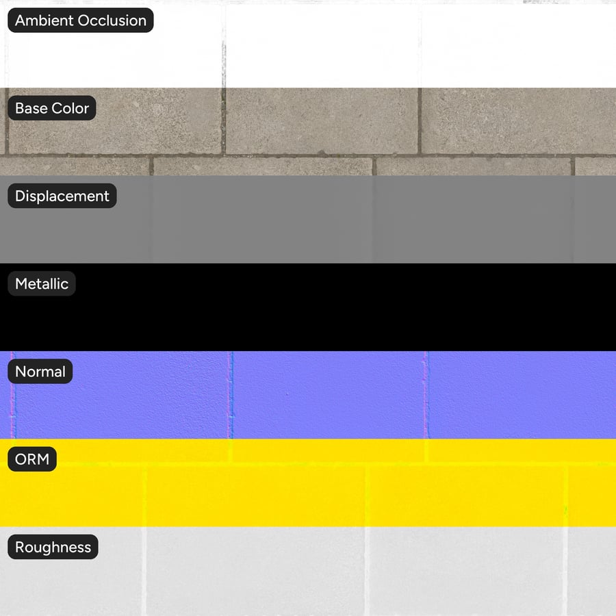 Large Stone Tile SidewalkTexture