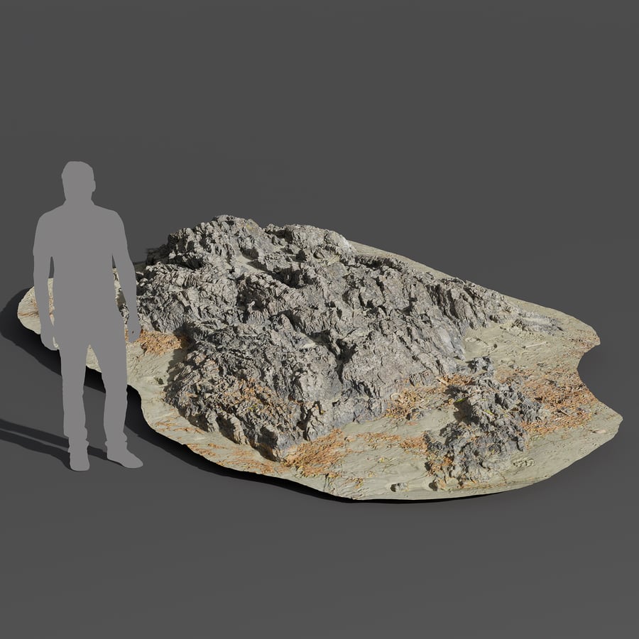 Large Rough Beach Rock Model