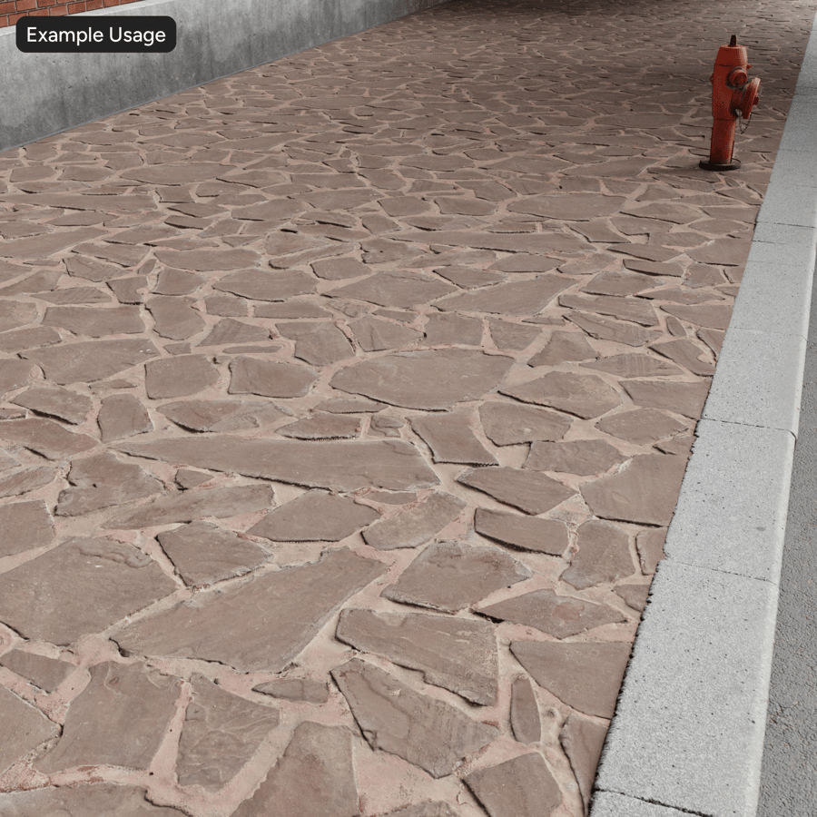 낡은 깃대석 패버 텍스처, 레드