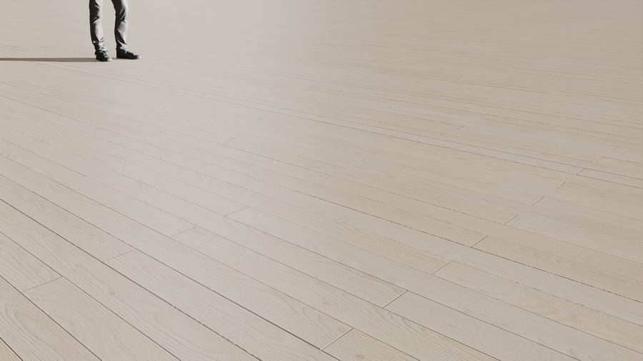 Brick Bond Pattern Ash Wood Flooring Texture, White