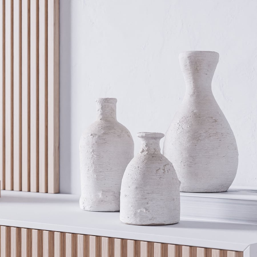 Flute Neck Rustic Ceramic Vase Models