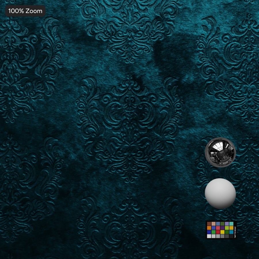 Textura de veludo de damasco em relevo, azul