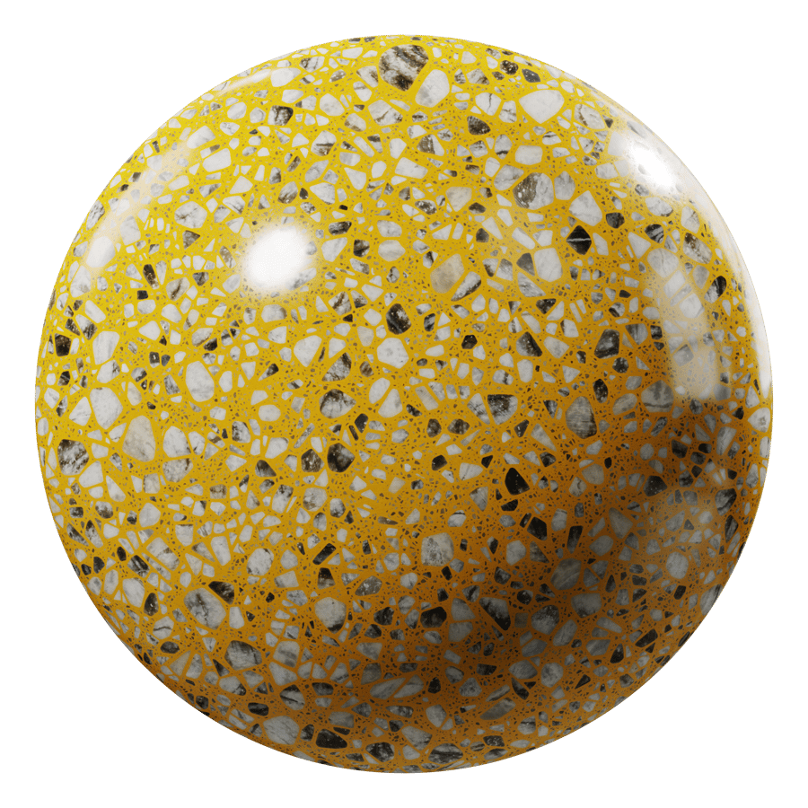 Speckled Omelette Terrazzo Texture, Yellow