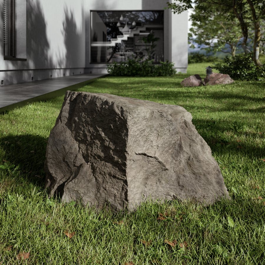 Cool Toned Cubed Large Rock Boulder Model