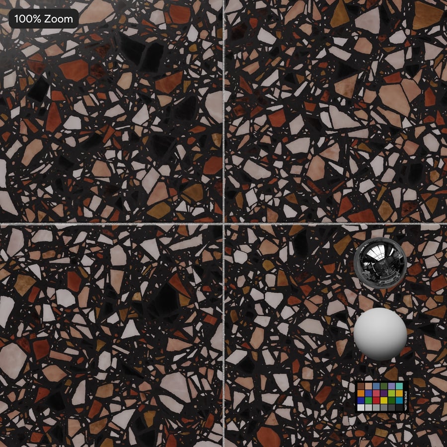 Textura de ladrilho quadrado em terrazzo, cor vinho