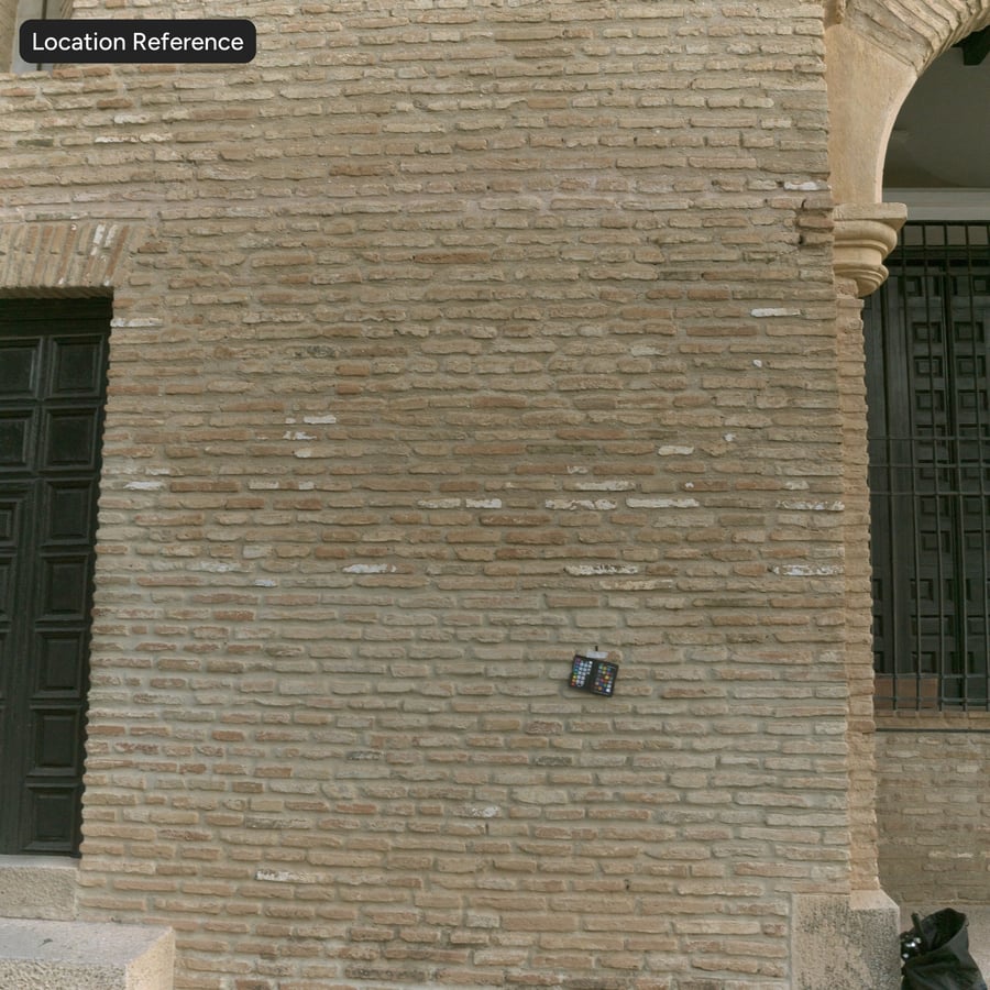 Mortared Long Running Bond Baksteenstructuur, Geel