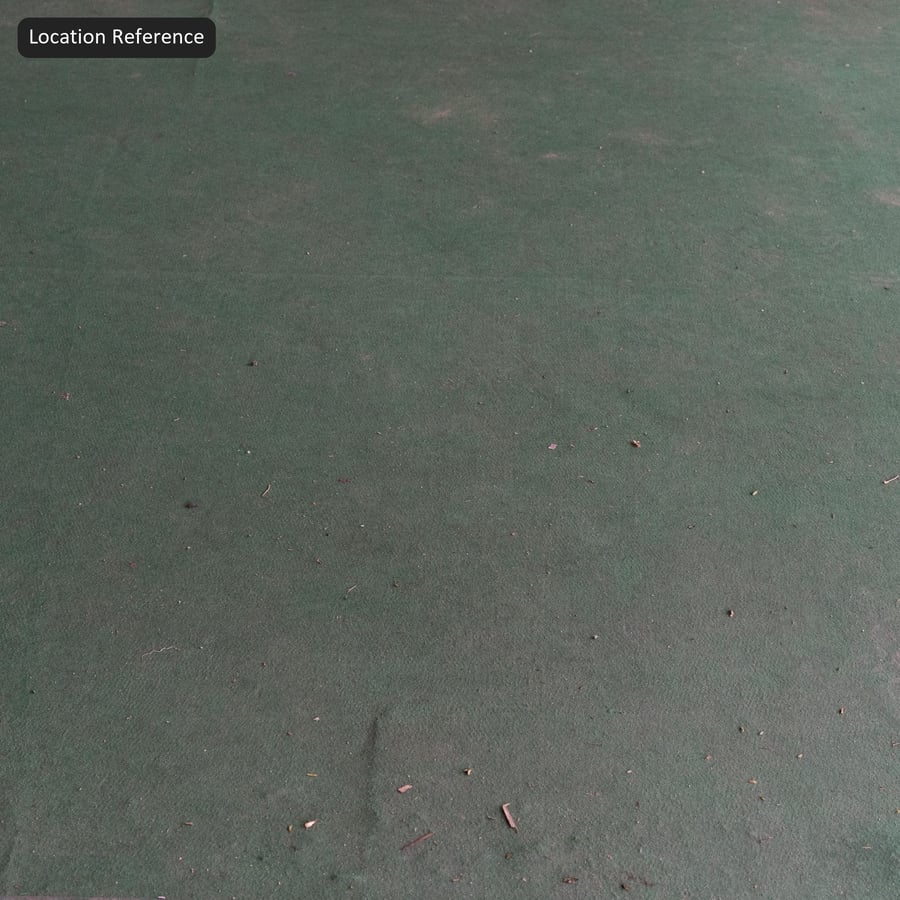 Worn Needle Felt Textile Flooring Texture, Green