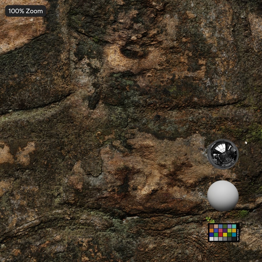 Texture Đá Vụn Rêu Phong