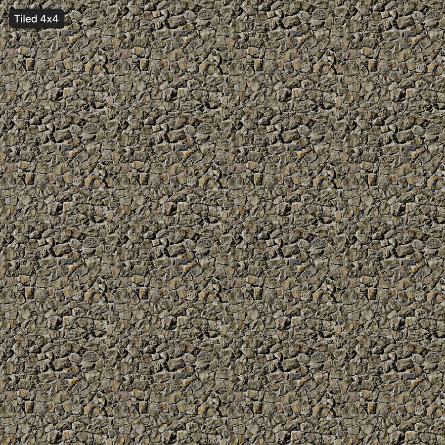 Rubble Stone Wall Texture, Mossy Tan