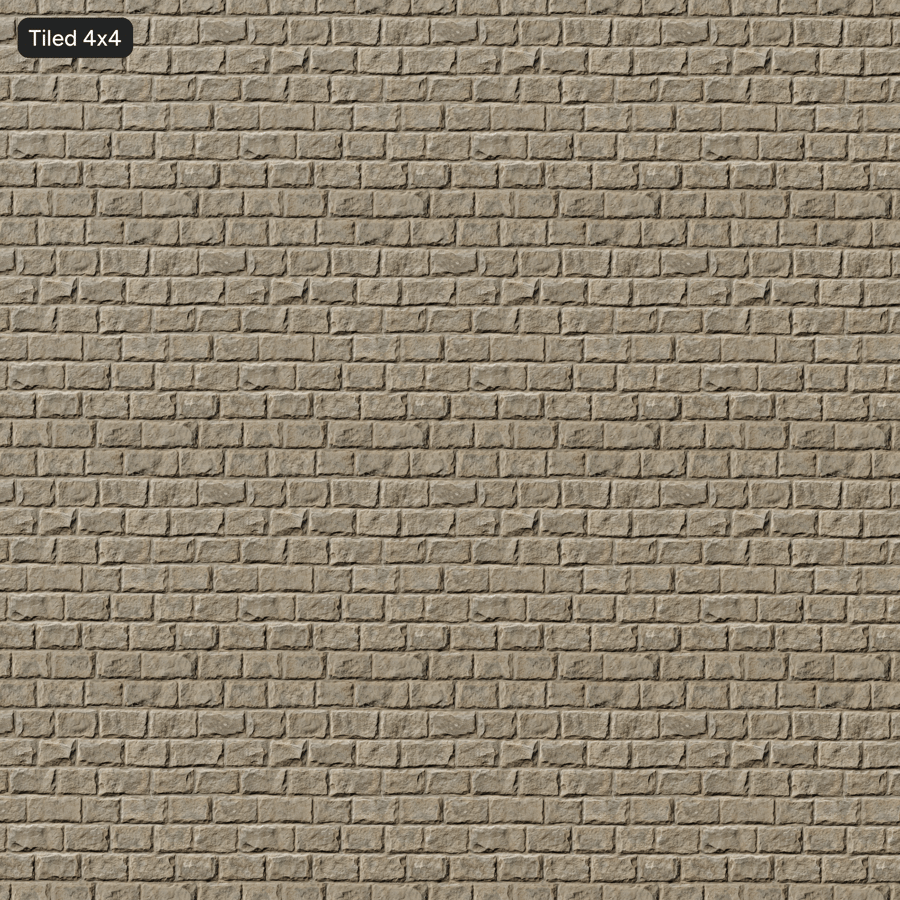 Split Faced Running Bond Stone Block Wall Texture, Beige