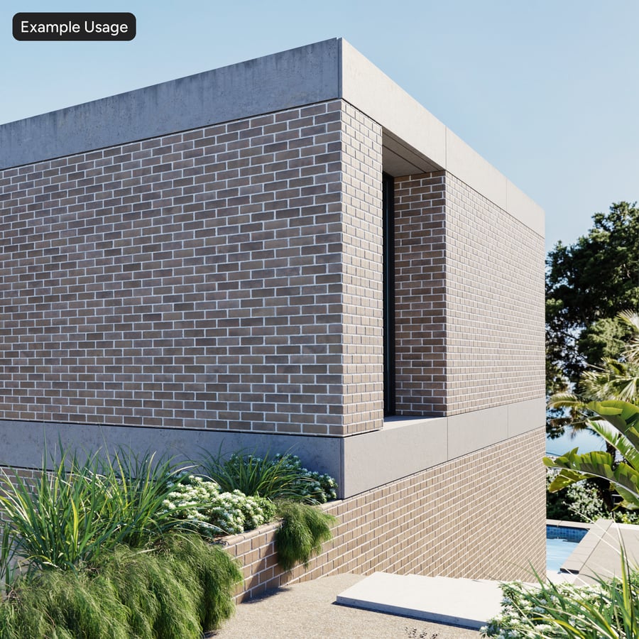 Grooved Running Bond Brick Wall Texture, Taupe