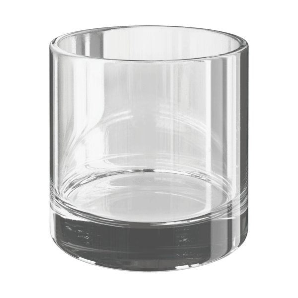 Kurzes, leeres Vintage-Trinkglas-Modell
