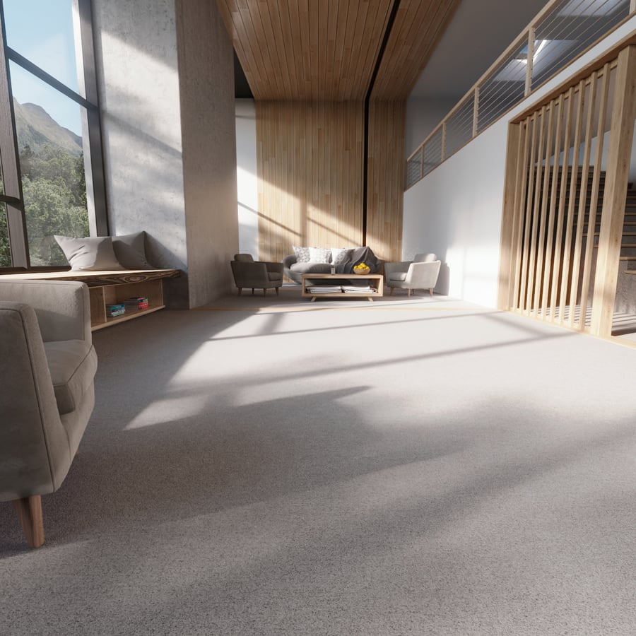 Natural Plush Pile Carpet Flooring Texture, Pale Grey