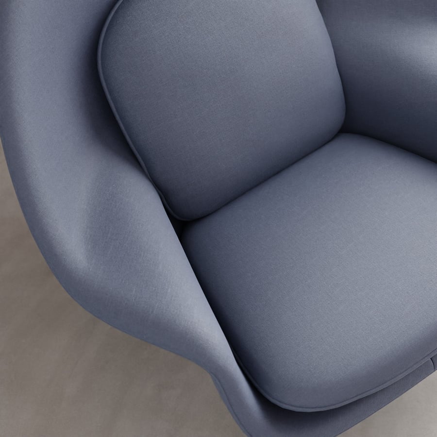 Tecido liso para cortinas e estofos, azul