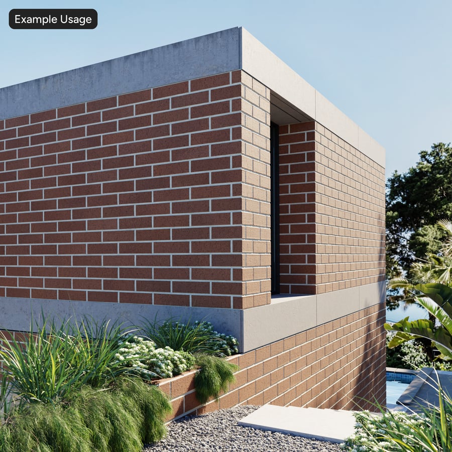 Dragfaced Running Bond Brick Wall Texture