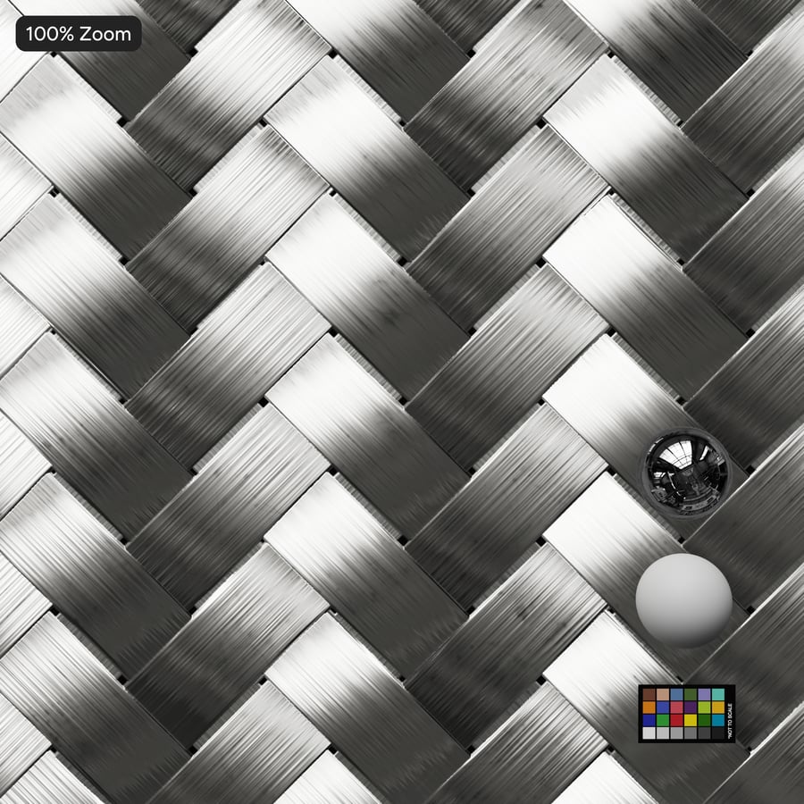 Braided Metal Texture, Silver