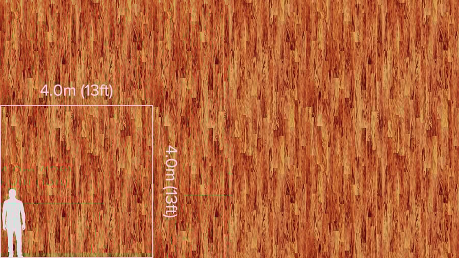 Brazilian Tigerwood Board Texture, Red Orange