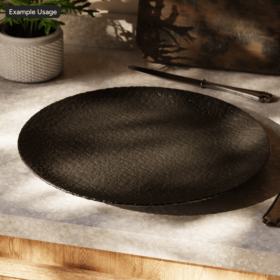 Crawl Glazed Ceramic Pottery Texture, Matte Black