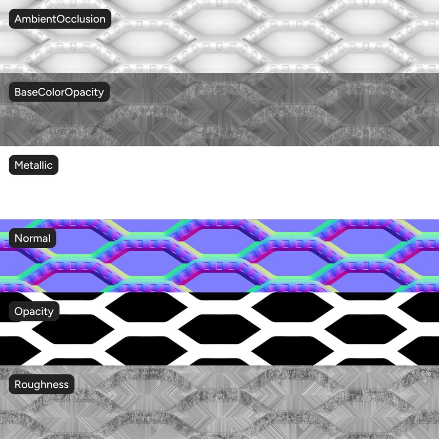 Perforated Grate Metal Texture
