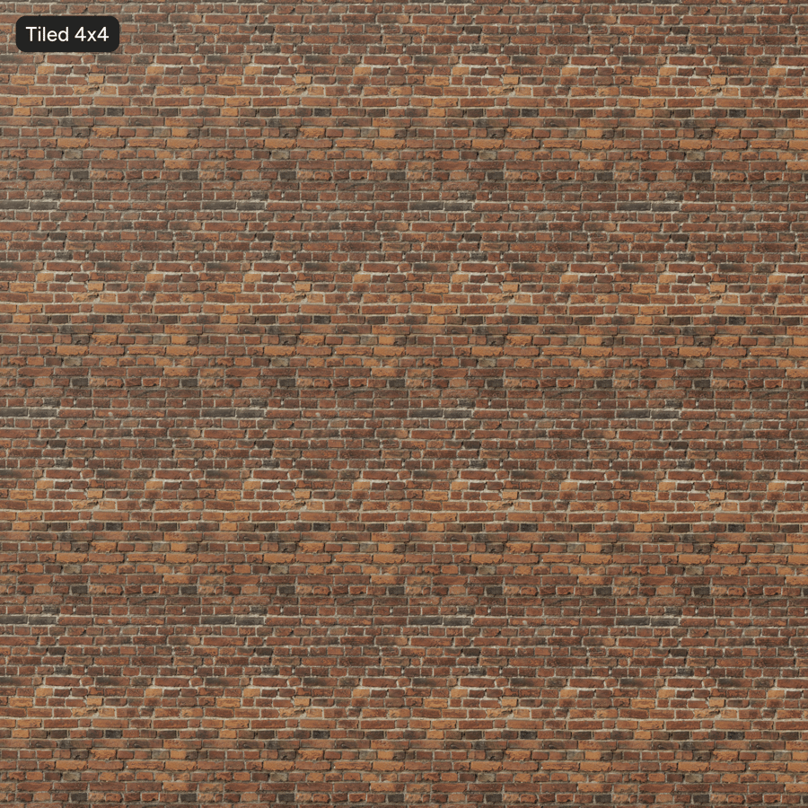 Weathered Brick Wall Texture, Red