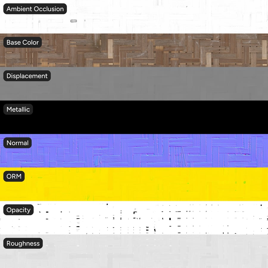 Gewebtes Bambus-Paneel Textur, Graubraun