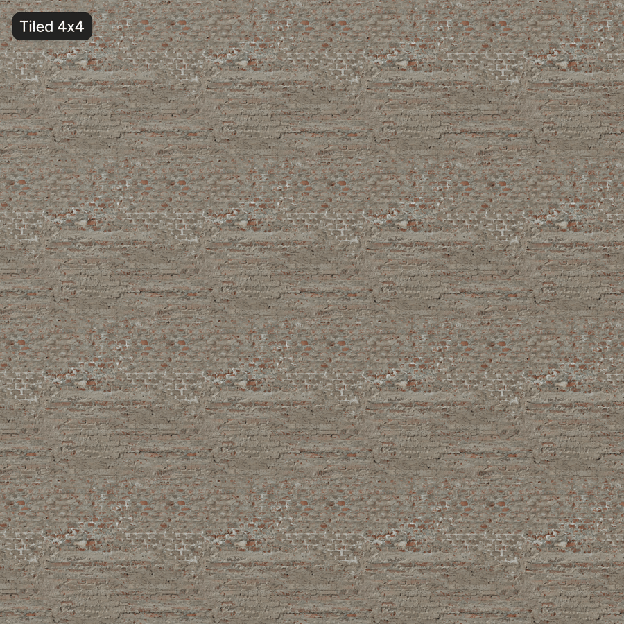 Texture d'un mur en briques plâtrées endommagé