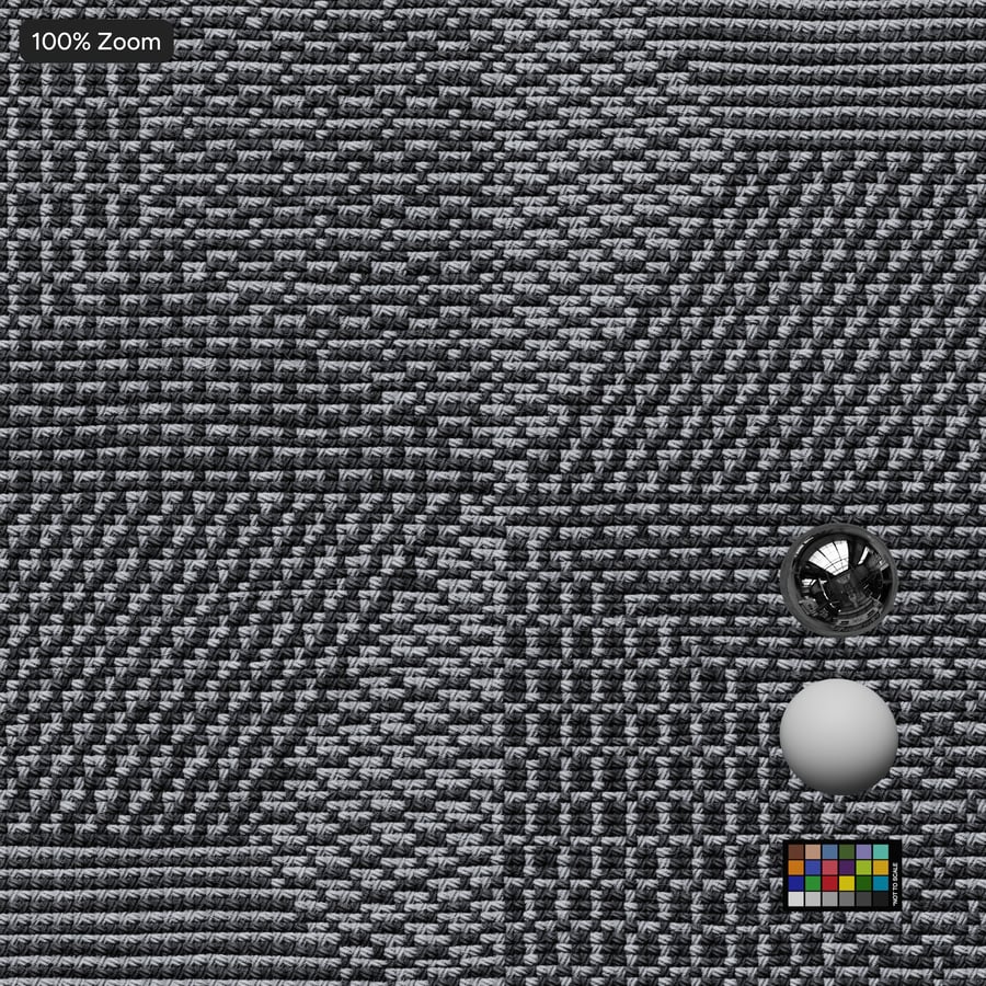 Textura de tecido para estofamento com padrão Crystal Field, cinza