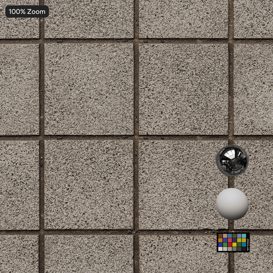 Granietbestrating, meerkleurig