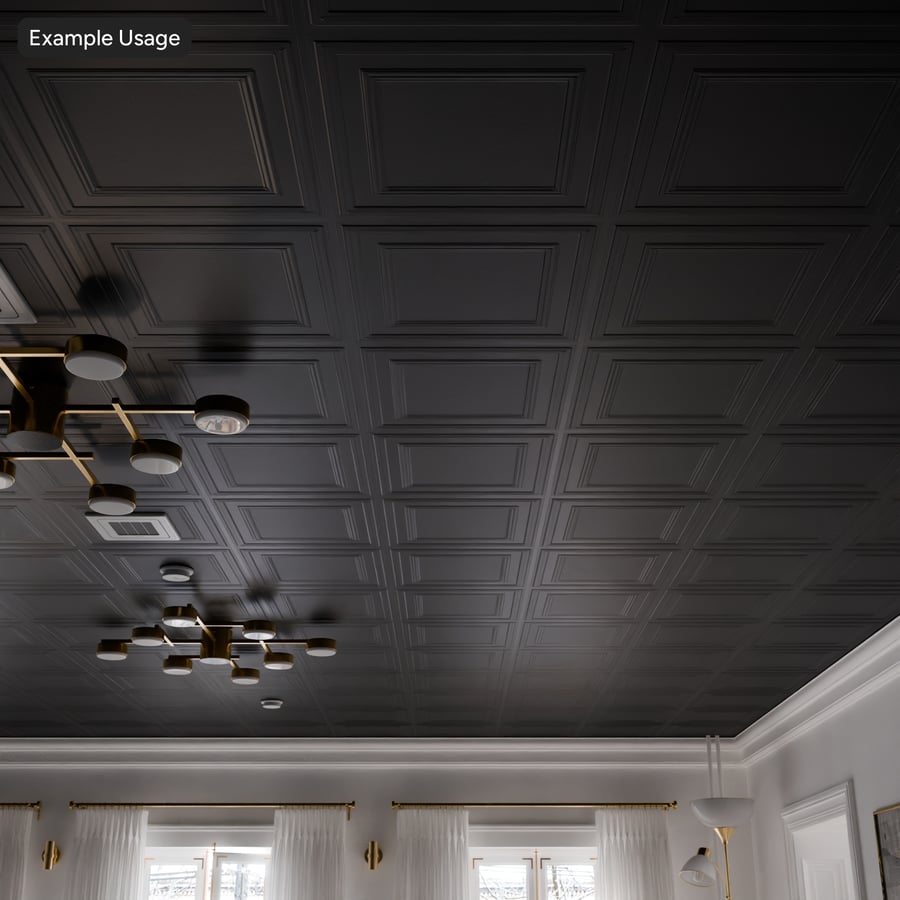 Texture per soffitti con piastrelle in vinile goffrato, grigio