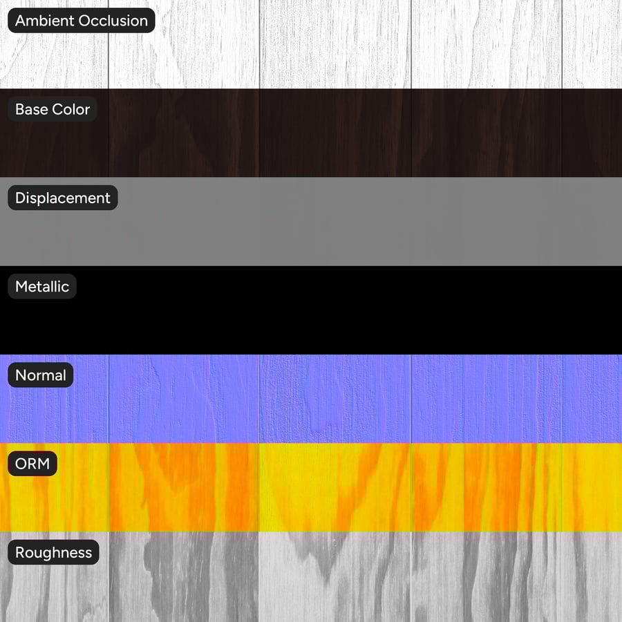 Thermal Radiata Wood Board Texture, Black Cherry