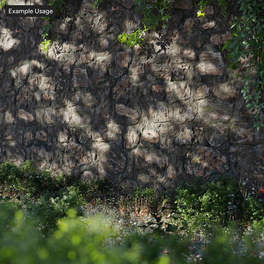 Texture Đá Vụn Rêu Phong