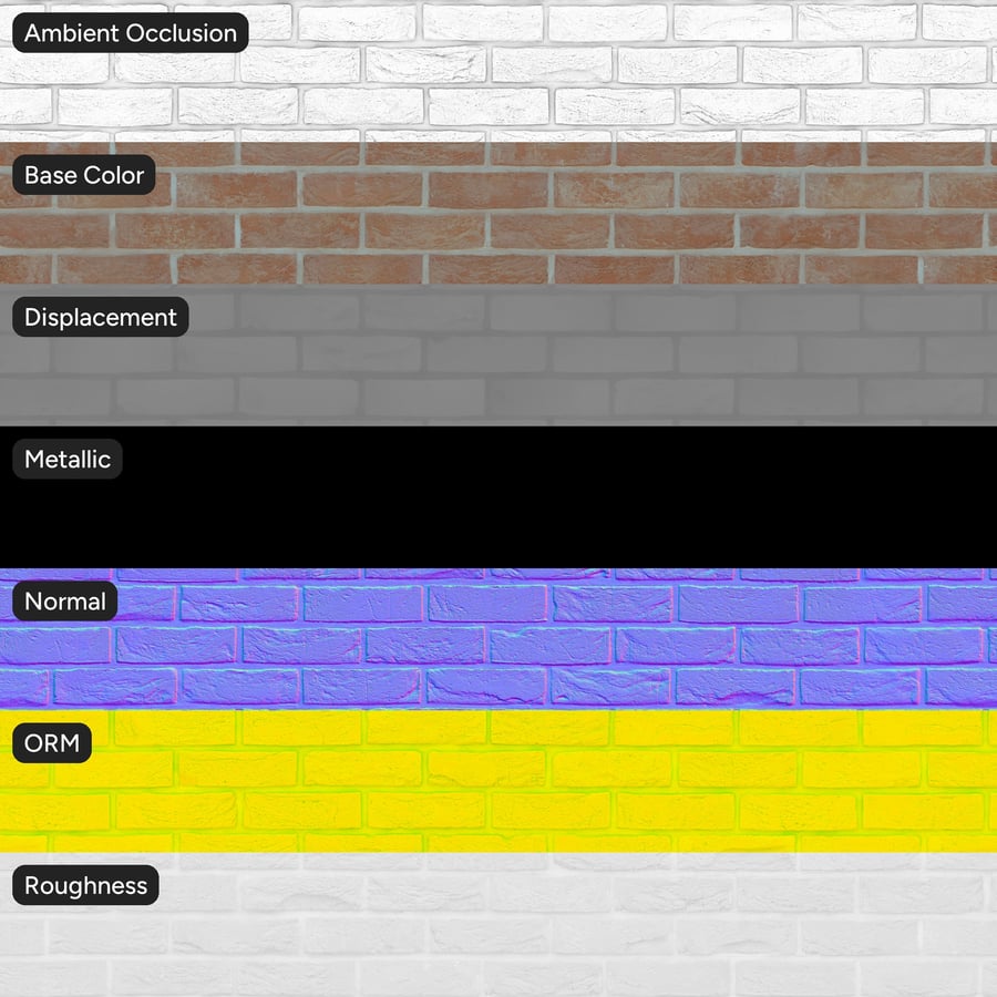 Texture muro in mattoni a vista con posa irregolare