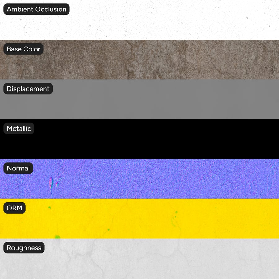 Spalled Weathered Concrete Wall Texture