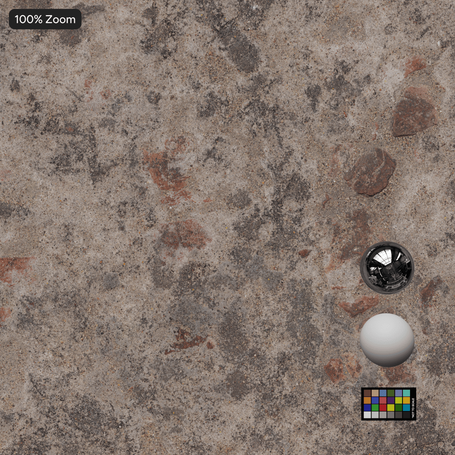Worn Mottled Concrete Ground Texture