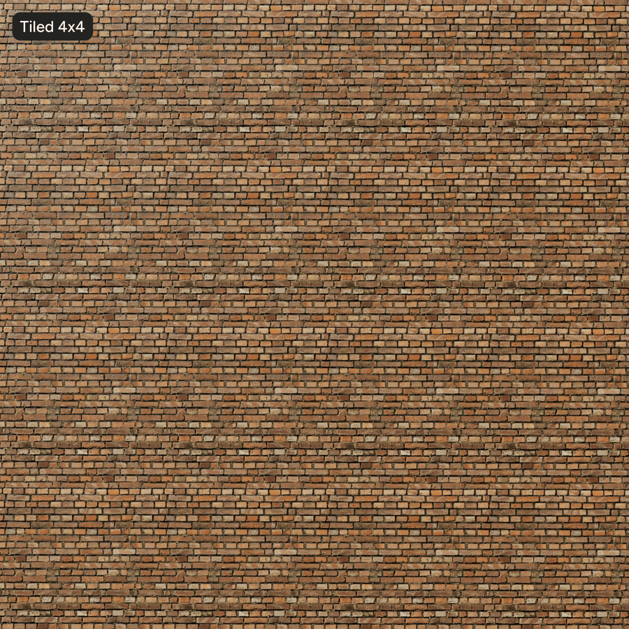 Old Mortared Running Bond Brick Wall Texture