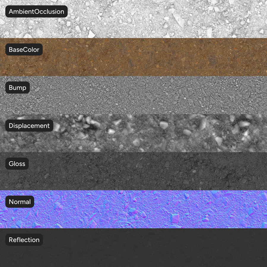 Scattered Chunky Rock Texture