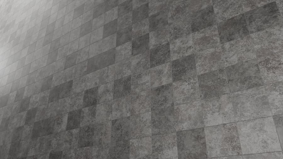 Textura de azulejo quadrado em cerâmica mate, cinzento enevoado