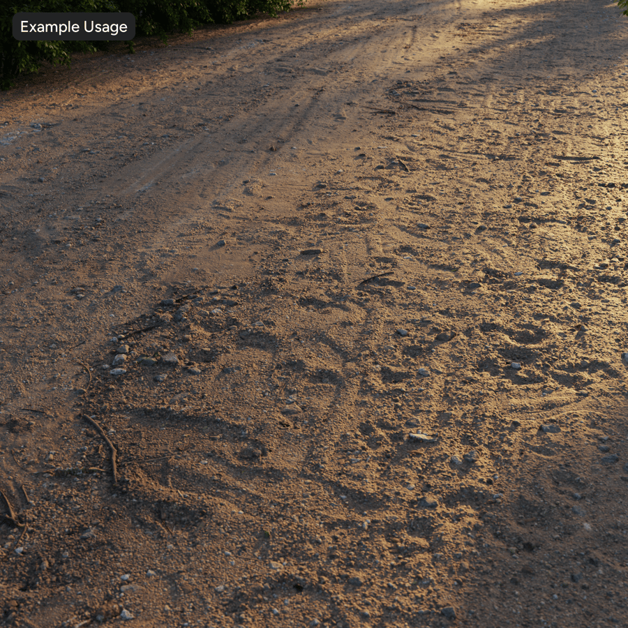 Coarse Gravel and Dirt Road Texture