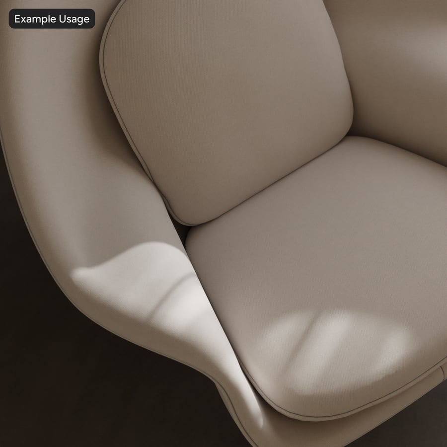Twill Weave Blended Upholstery Fabric, Warm White