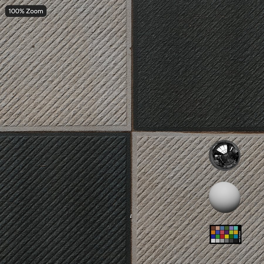 Piastrella di pietra quadrata scanalata, a scacchiera