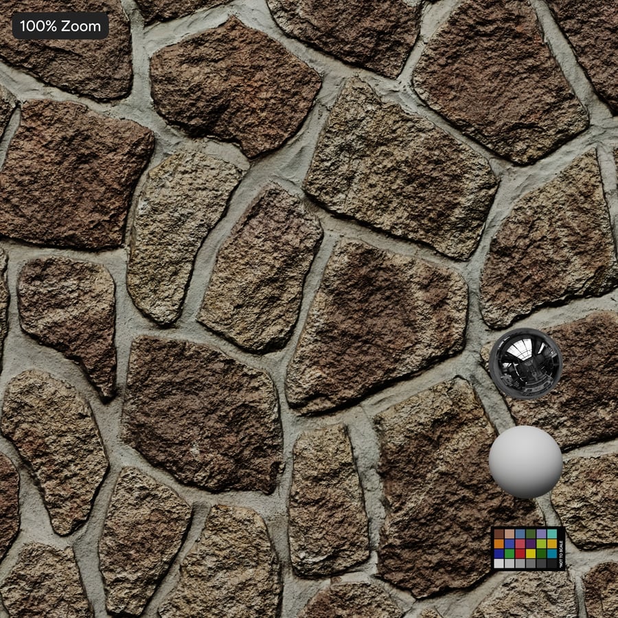 Rubble Field Stenen Muurtextuur