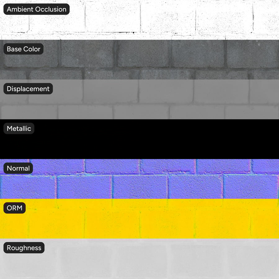 Concrete Cinder Block Wall Texture, Gray