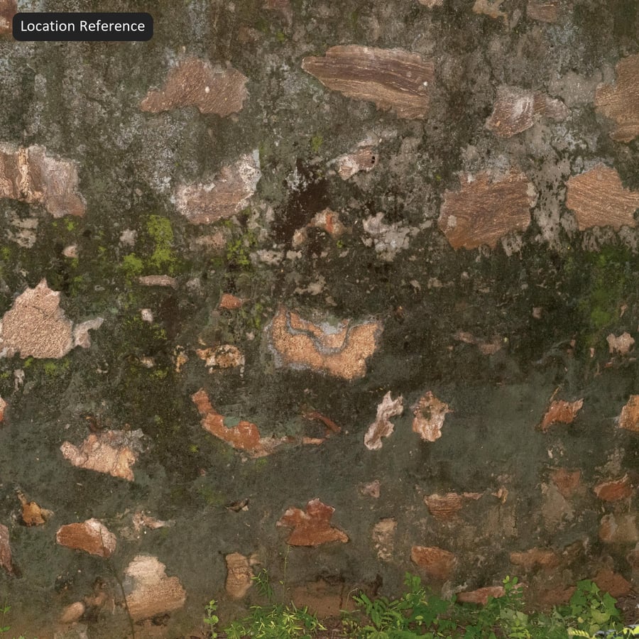 Dirty Mossy Stone Wall Texture