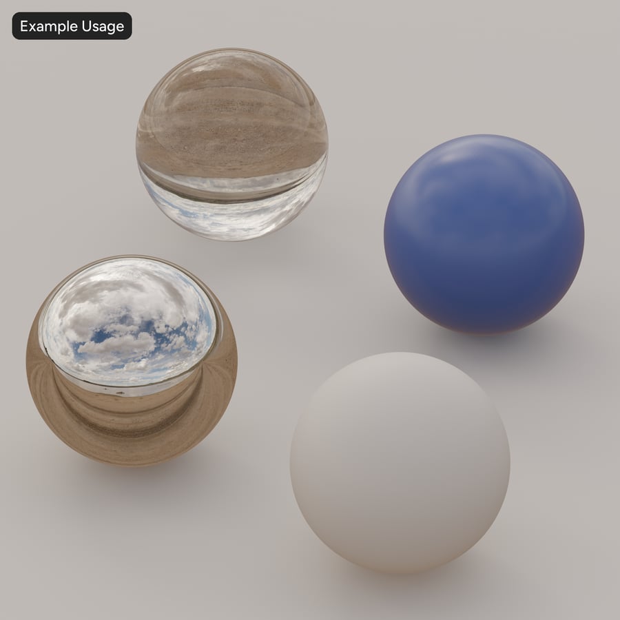 HDRI suchego obniżenia terenu, częściowe zachmurzenie