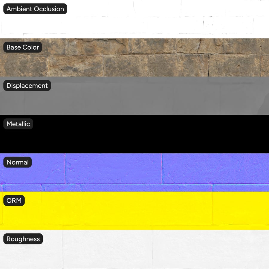 Old Running Bond Stone Block Wall Texture