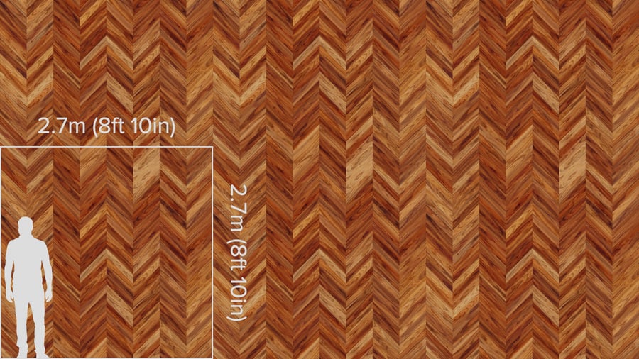 Walnut Chevron Pattern Oak Wood Flooring Texture, Black