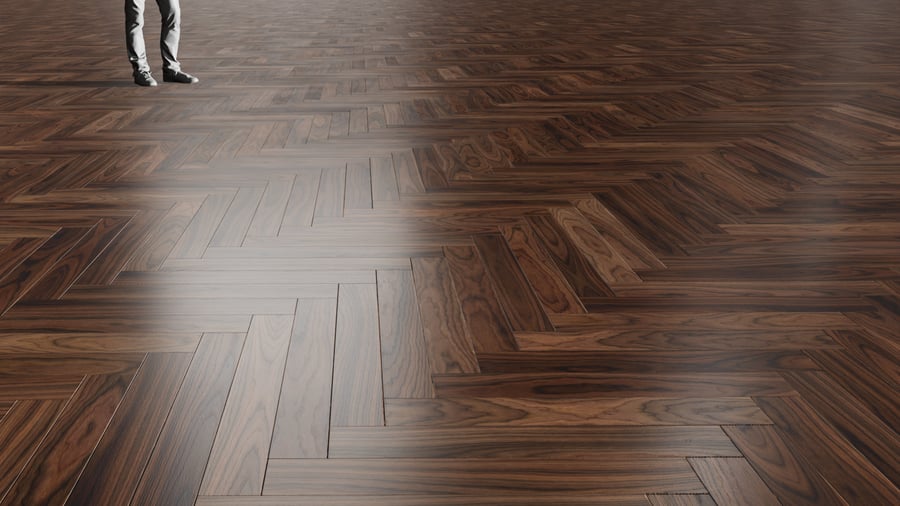 Herringbone Walnut Wood Board Texture, Chocolate